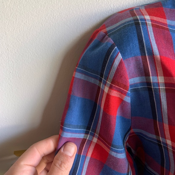 VTG plaid Russ button up - Picture 6 of 9